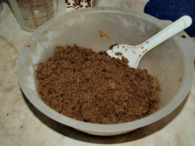 moist mix with brown sugar